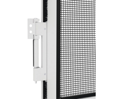 Detailný pohľad na okno proti hmyzu s rámom a mriežkou