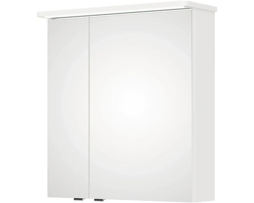 Biela zrkadlová skrinka s osvetlením do kúpeľne