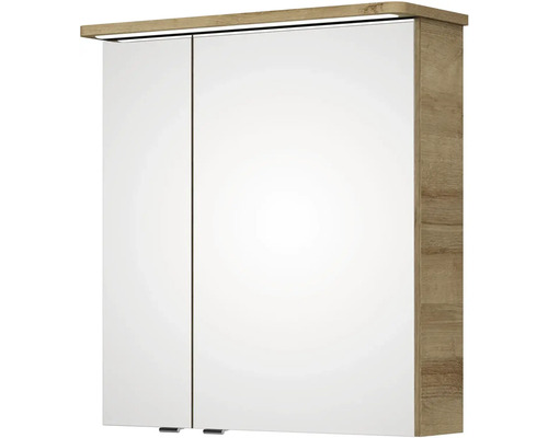 Zrkadlová skrinka s dvomi dvierkami a osvetlením