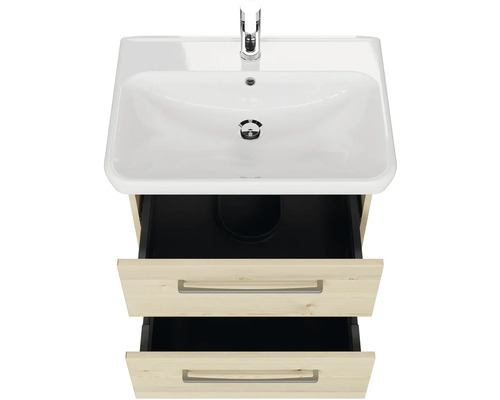 Skrinka pod umývadlo s dvomi zásuvkami a umývadlom