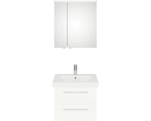 Kúpeľňový set s umývadlom, spodnou skrinkou so zásuvkami a zrkadlovou skrinkou