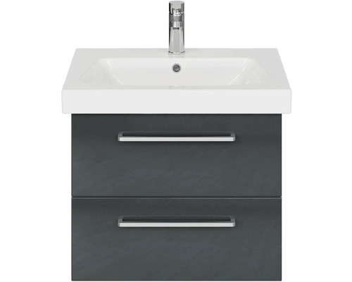 Skrinka pod umývadlo s dvomi zásuvkami a umývadlom na dosku s batériou