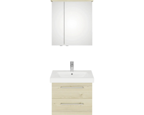 Kúpeľňový set s umývadlovou skrinkou, umývadlom a zrkadlovou skrinkou