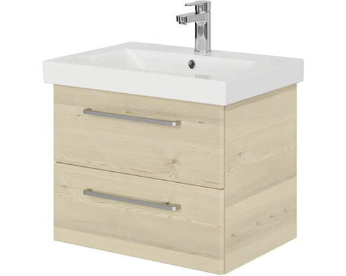 Skrinka pod umývadlo s dvomi zásuvkami a umývadlom na dosku