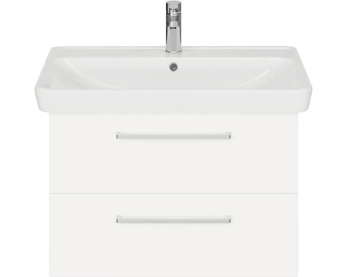 Skrinka pod umývadlo s dvoma zásuvkami a umývadlom na dosku