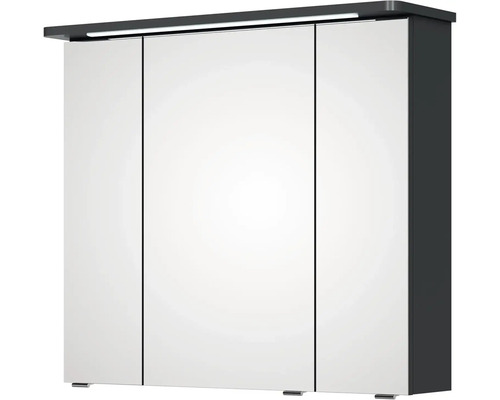 Zrkadlová skrinka s tromi dvierkami a osvetlením