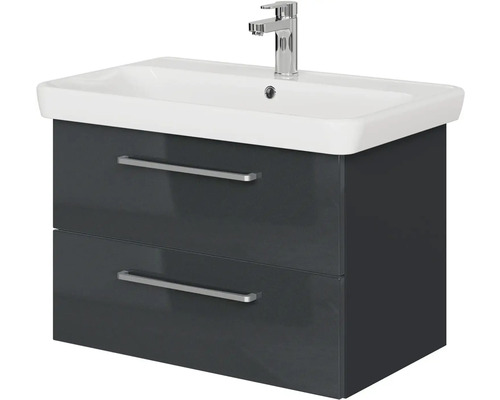 Skrinka pod umývadlo s dvomi zásuvkami, umývadlom a vodovodnou batériou