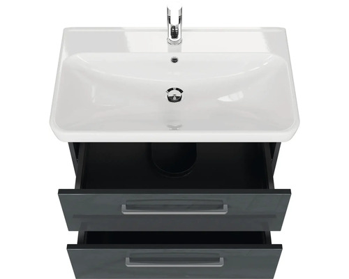 Umývadlo s dvomi zásuvkami a batériou