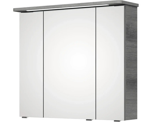 Zrkadlová skrinka s tromi dvierkami a osvetlením