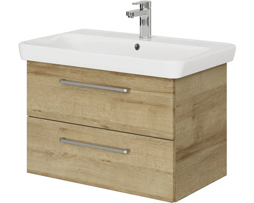 Skrinka pod umývadlo s dvomi zásuvkami, batériou a umývadlom