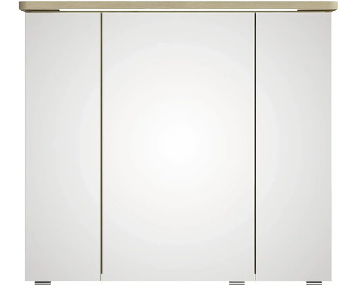 Zrkadlová skrinka s tromi dvierkami a policou