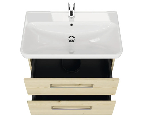 Skrinka pod umývadlo s dvoma zásuvkami a umývadlom na dosku