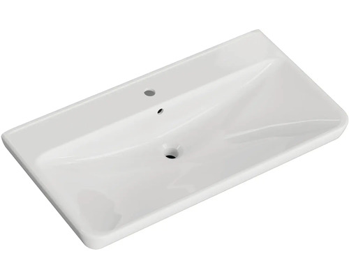 Keramické umývadlo s otvorom pre kohútik a prepadom