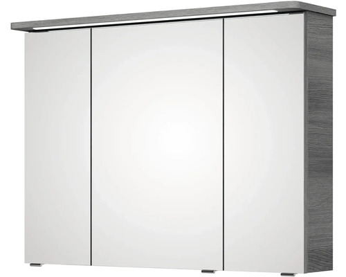 Zrkadlová skrinka s tromi dvierkami a osvetlením do kúpeľne