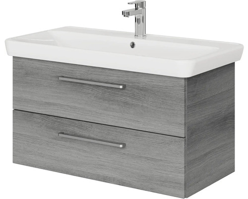 Skrinka pod umývadlo s dvoma zásuvkami a umývadlom na dosku