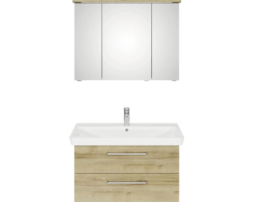 Zostava umývadla so zrkadlovou skrinkou a dvomi zásuvkami