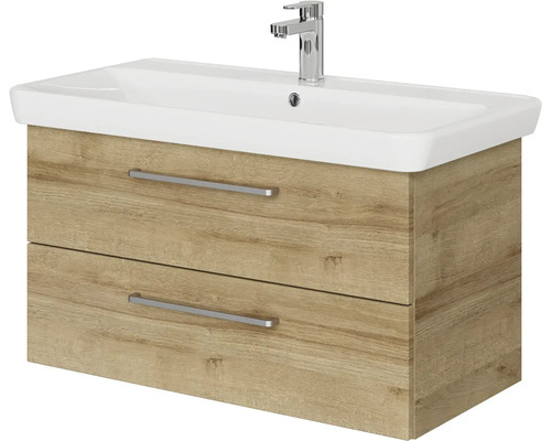 Skrinka pod umývadlo s dvoma zásuvkami a armatúrou