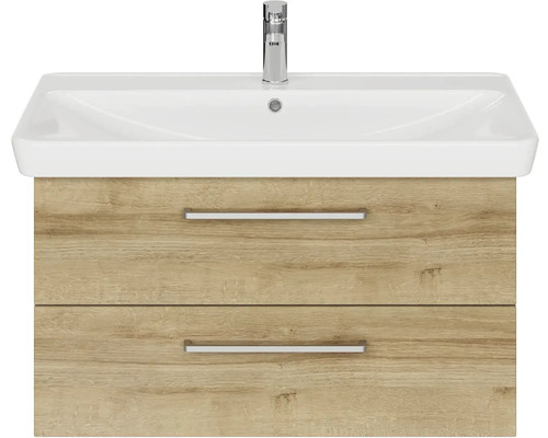 Skrinka pod umývadlo s dvomi zásuvkami a umývadlom na dosku