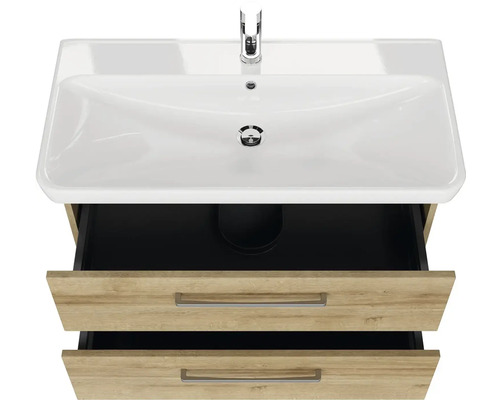 Skrinka pod umývadlo s dvomi zásuvkami a umývadlom