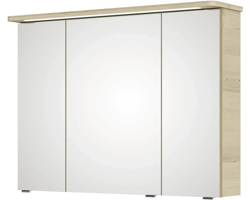 Zrkadlová skrinka s tromi dvierkami a osvetlením