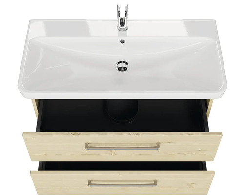 Skrinka pod umývadlo s umývadlom a dvoma zásuvkami