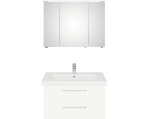 Umývadlo so skrinkou a zrkadlovou skrinkou do kúpeľne