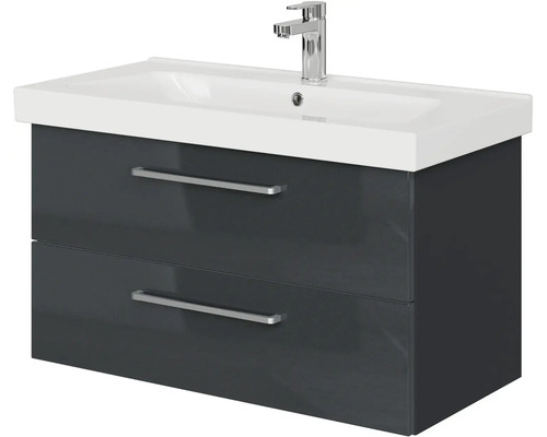 Umývadlo so skrinkou, keramické umývadlo a dve zásuvky