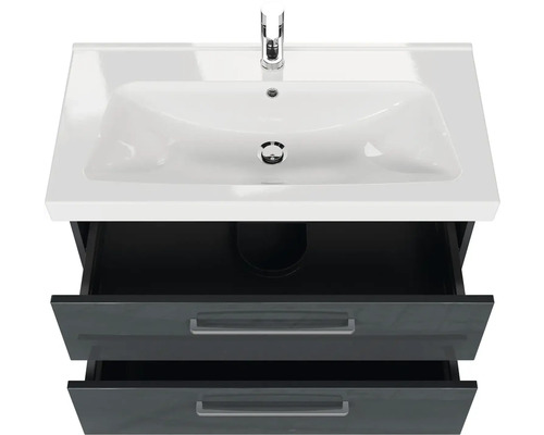 Skrinka pod umývadlo s dvomi zásuvkami a umývadlom na dosku