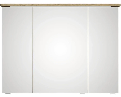 Trojdverová šatníková skriňa s drevenou doskou