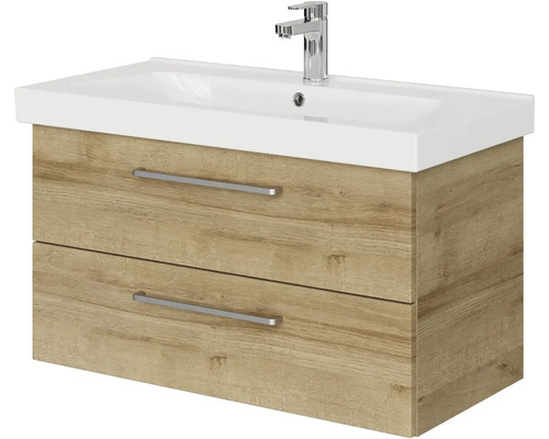 Skrinka pod umývadlo s dvoma zásuvkami a umývadlom na dosku