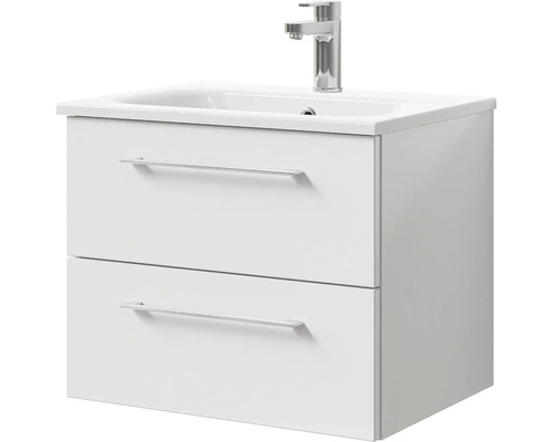 Skrinka pod umývadlo s dvomi zásuvkami a umývadlom s batériou