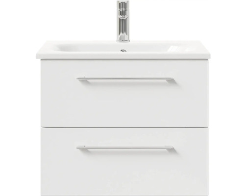 Skrinka pod umývadlo s dvomi zásuvkami a umývadlom na dosku