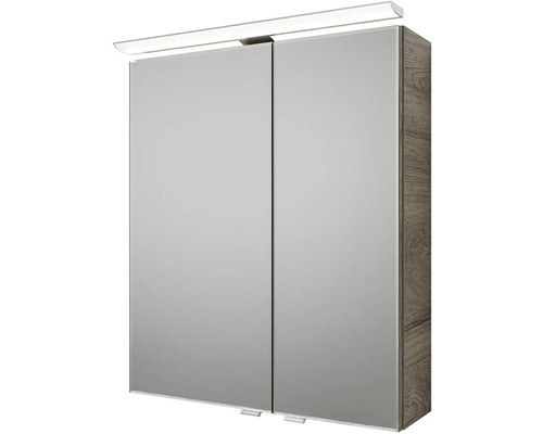 Zrkadlová skrinka s osvetlením a dvomi dvierkami