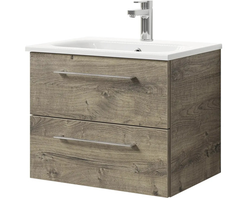 Skrinka pod umývadlo s dvomi zásuvkami a umývadlom na dosku