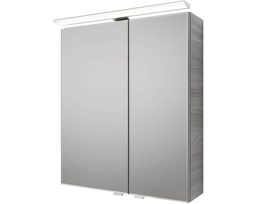 Zrkadlová skrinka s dvomi dvierkami a osvetlením