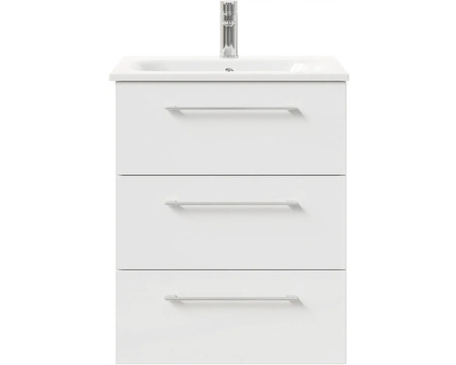 Skrinka pod umývadlo s tromi zásuvkami a umývadlom na dosku