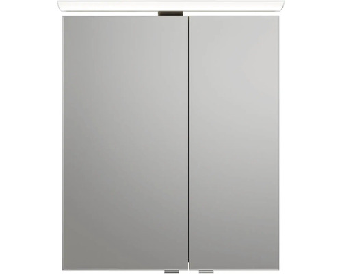 Zrkadlová skrinka s dvomi dvierkami a osvetlením