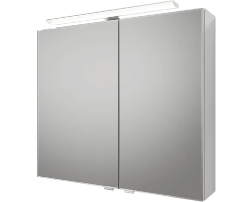 Zrkadlová skrinka s dvomi dvierkami a osvetlením