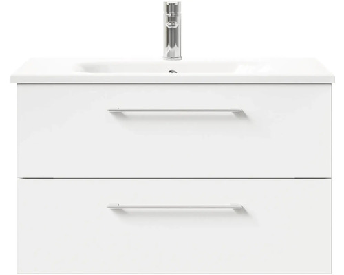 Skrinka pod umývadlo s dvoma zásuvkami a umývadlom na dosku