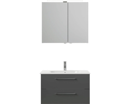 Skrinka pod umývadlo s umývadlom a zrkadlová skrinka do kúpeľne