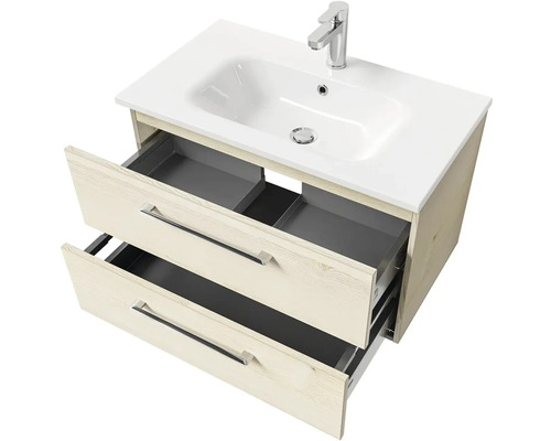 Skrinka pod umývadlo s dvoma zásuvkami, umývadlo a vodovodná batéria