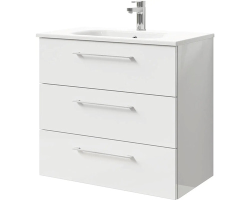 Skrinka pod umývadlo s tromi zásuvkami a umývadlom na dosku