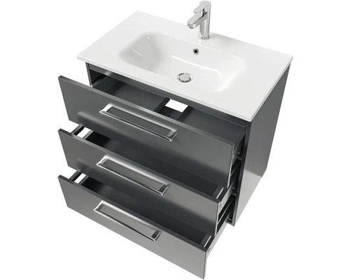 Skrinka pod umývadlo s tromi zásuvkami a umývadlom