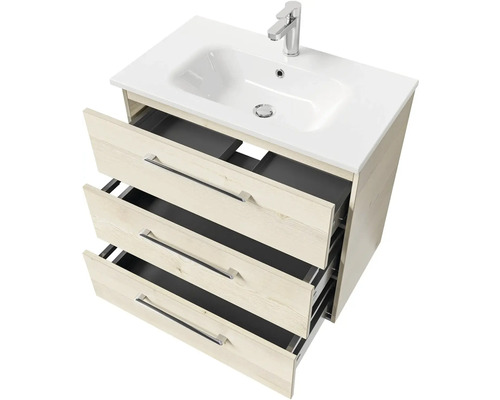 Skrinka pod umývadlo s tromi zásuvkami a umývadlom