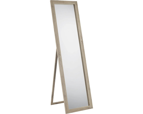 Voľne stojace zrkadlo s dreveným rámom