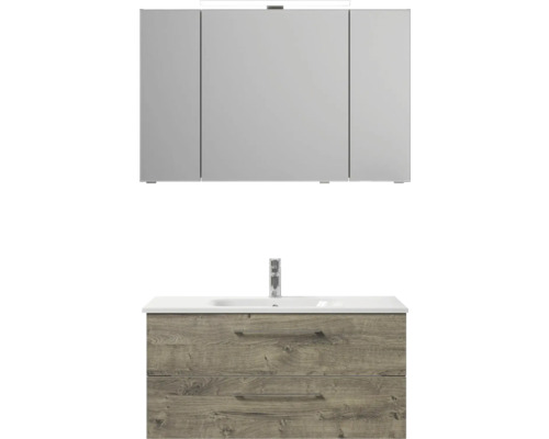 Kúpeľňová umývadlová zostava so zrkadlovou skrinkou