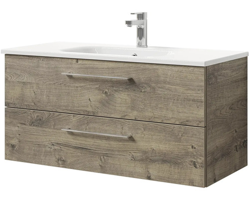 Skrinka pod umývadlo s dvoma zásuvkami a umývadlom na dosku