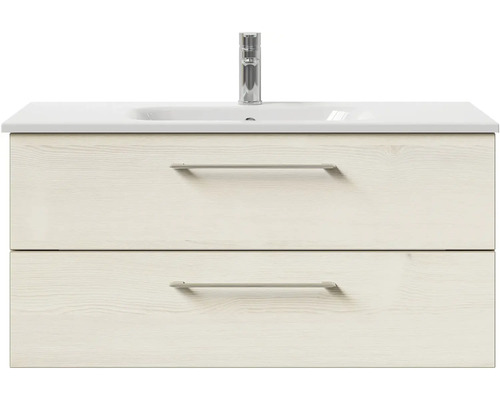 Skrinka pod umývadlo s dvomi zásuvkami a umývadlom na dosku