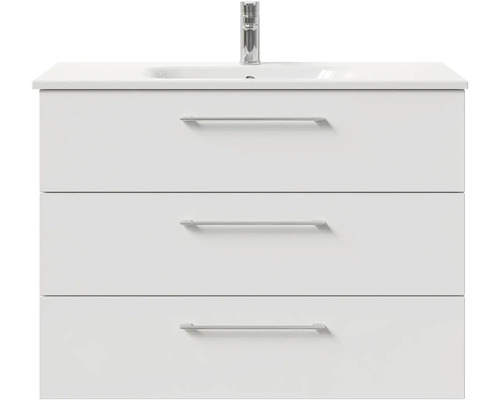 Skrinka pod umývadlo s tromi zásuvkami a umývadlom na dosku