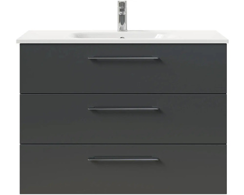 Skrinka pod umývadlo s tromi zásuvkami a umývadlom na dosku